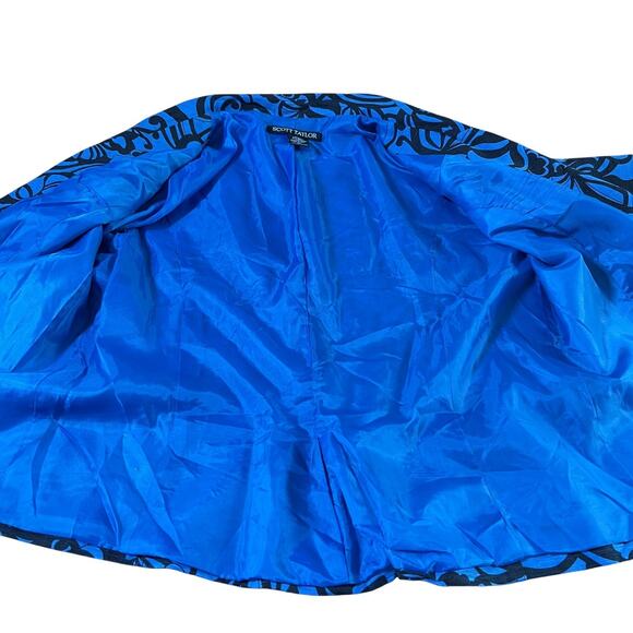 Scott Taylor Womens Art to Wear Silk Blend Blazer Size Extra Large Career Church - Picture 4 of 6